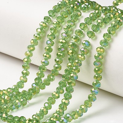 Electroplate Transparent Glass Beads Strands EGLA-A034-T4mm-T01-1