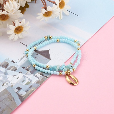Stretch Bracelets Sets BJEW-JB06095-01-1
