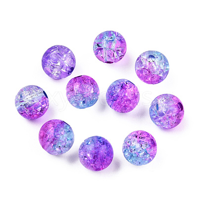Transparent Crackle Acrylic Beads CACR-N002-10A-1