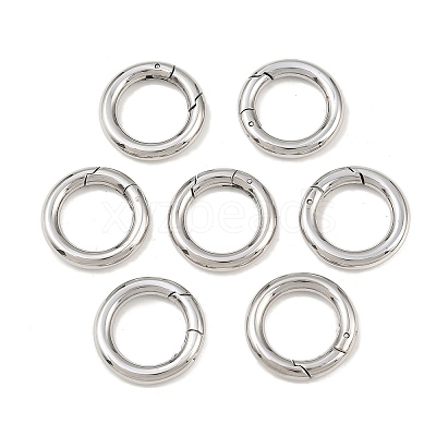Tarnish Resistant Ring 304 Stainless Steel Spring Gate Rings STAS-E073-06-1