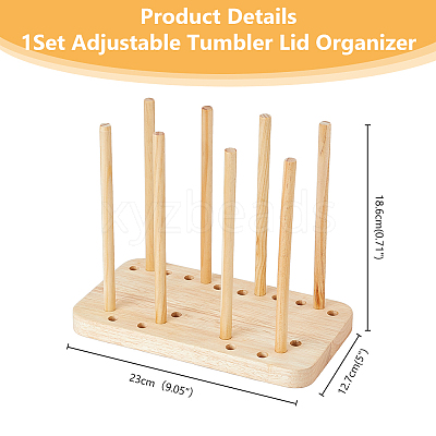 Wood Adjustable Cup Lid Holder ODIS-WH0043-88-1