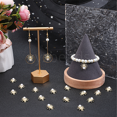 30Pcs Alloy Jewelry Acrylic Pendants FIND-SC0006-90-1