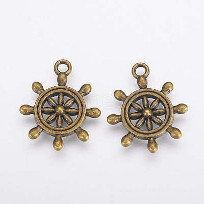 Tibetan Style Alloy Pendants X-TIBEP-A122979-AB-FF-1
