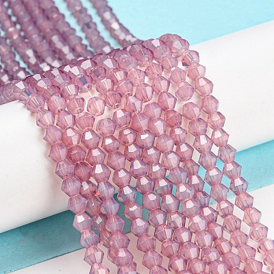 Baking Paint Transparent Glass Beads Strands DGLA-F029-J4mm-04-1