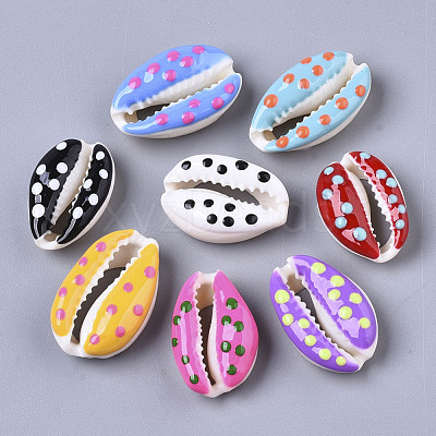 Natural Cowrie Shell Beads SSHEL-N034-35-1