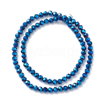 Electroplate Glass Beads Strands X-EGLA-K015-09A-1