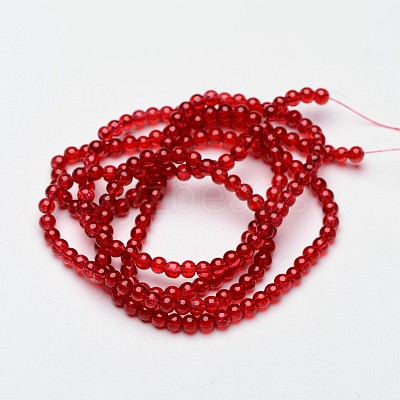 Crackle Glass Beads Strands X-CCG-Q001-4mm-13-1
