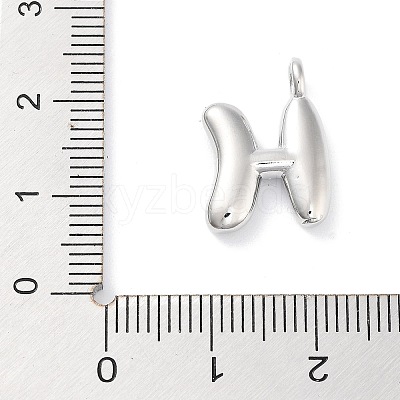 Rack Plating Brass Balloon Letter Pendants LS-KK-C050-01P-H-1