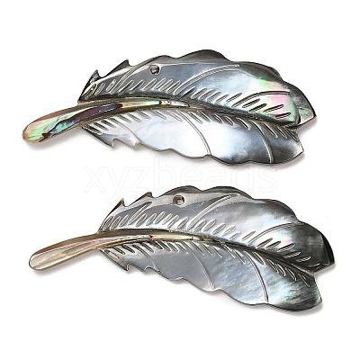 Natural Black Lip Shell Big Pendants SHEL-F007-07-1