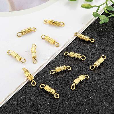 Brass Screw Clasps KK-N254-05G-NF-1
