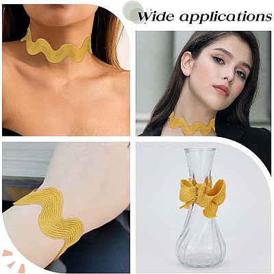 9 Yards Polyester Wavy Fringe Trim Ribbon OCOR-XCP0002-90D-1