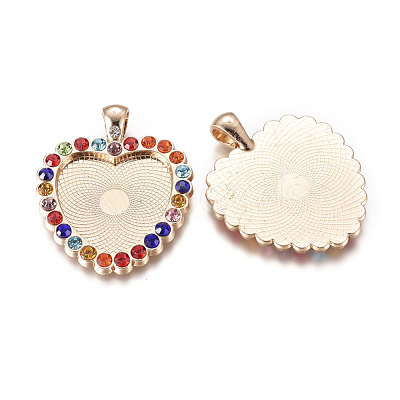 Electrophoresis Alloy Pendant Cabochon Settings X-ALRI-TAC0001-08KCG-1