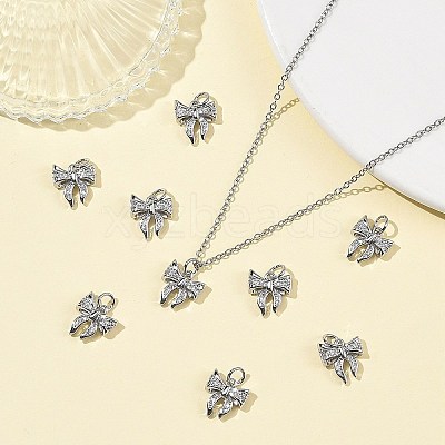 SHEGRACE Brass Micro Pave Clear Cubic Zirconia Charms XGRQ4N997-736P-1