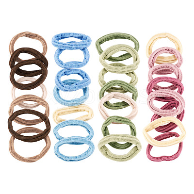 4 Sets 4 Colors Polyester Elastic Hair Accessories OHAR-TA0001-21-1