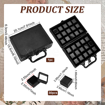 Rectangle Aluminum Alloy with MDF Organizer Cases ODIS-WH0108-094B-1