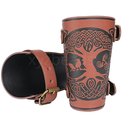 Imitation Leather Tree of Life Cord Bracelet AJEW-WH0342-88B-1
