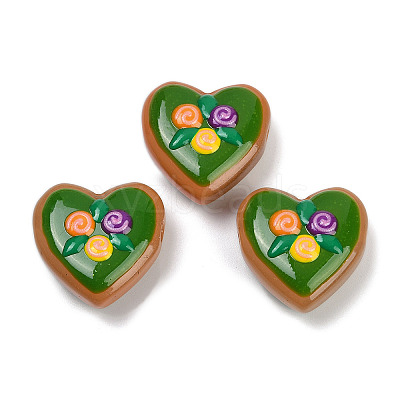 Handmade Heart Lampwork Beads Strands LAMP-P069-04B-01-1