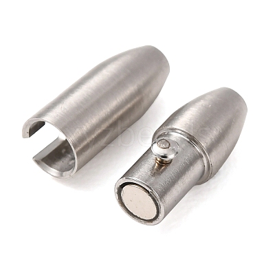 304 Stainless Steel Locking Tube Magnetic Clasps STAS-A151-02A-P-1