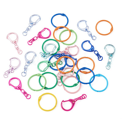 15Pcs Spray Painted Alloy Swivel Snap Hook Clasps FIND-TA0010-57-1