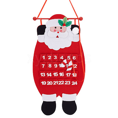 Christmas Non-woven Fabric Gnome Calendar Pendant Decorations DIY-WH0430-851-1