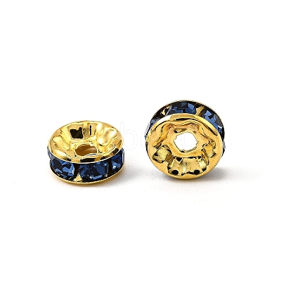 Brass Grade A Rhinestone Spacer Beads RSB038NF-14G-1