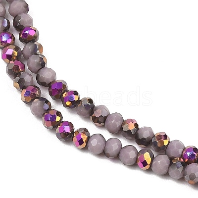 Electroplate Glass Beads Stradns EGLA-H114-02B-10-1