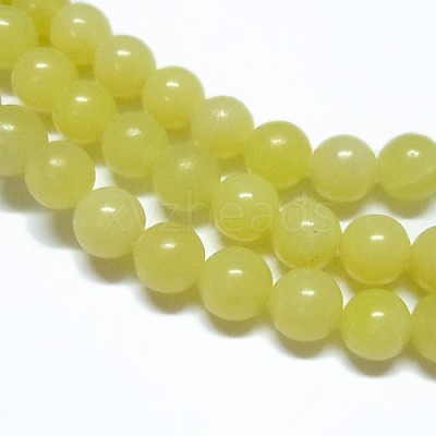 Natural Lemon Jade Beads Strands G-H1631-4MM-1
