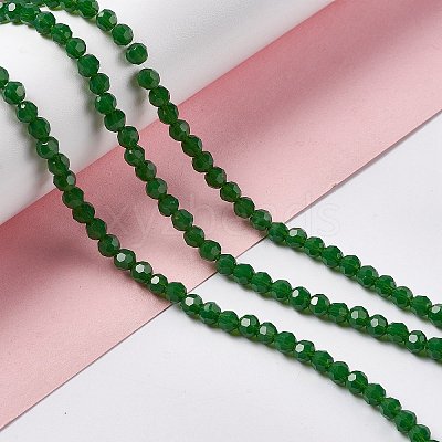 Faceted(32 Facets) Glass Beads Strands EGLA-J042-36A-09-1