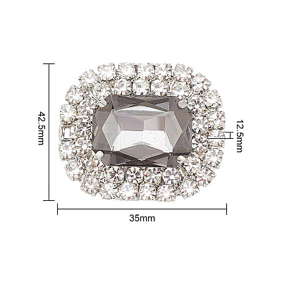 Alloy Rhinestone Shoe Decorations FIND-WH0126-417E-1