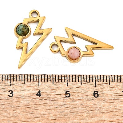 Natural Mixed Stone Pendants STAS-Z100-08G-1