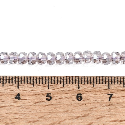 Electroplate Glass Beads Strands GLAA-Q105-03M-1