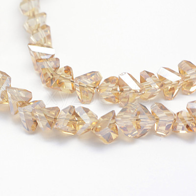 Electroplate Glass Beads Strands EGLA-J143-B-PL03-1