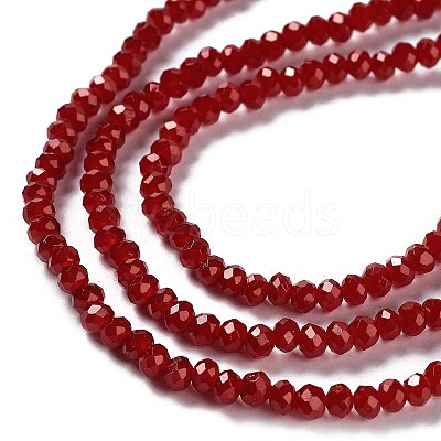 Baking Paint Imitation Jade Glass Bead Strands DGLA-A034-J4MM-A29-1