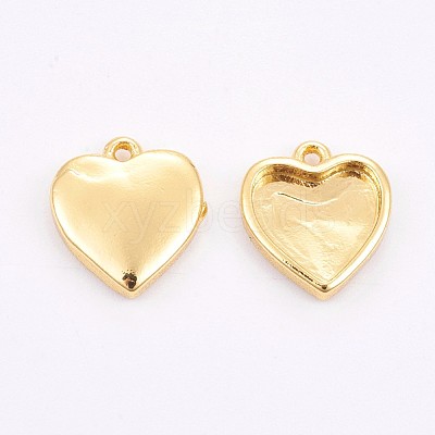 Brass Pendant Cabochon Settings ZIRC-E149-20G-1