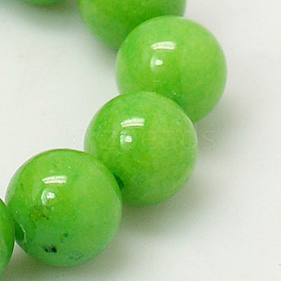 Natural Mashan Jade Round Beads Strands X-G-D263-12mm-XS17-1