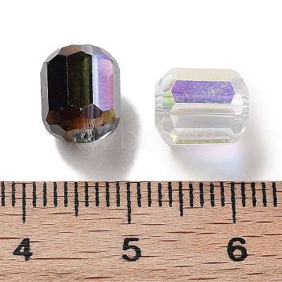 Electroplate Column Glass Beads EGLA-A043-02-1