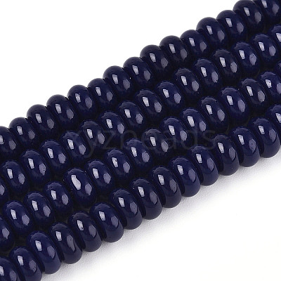 Opaque Spray Painted Glass Beads GLAA-ZX008-6mm-18P-1