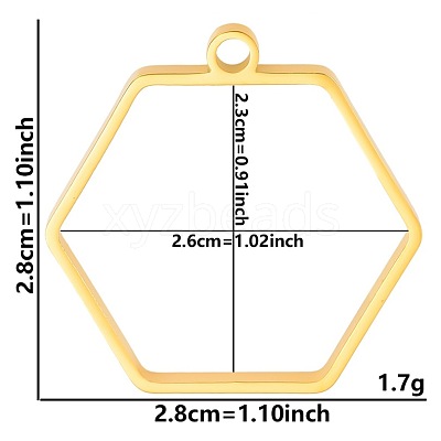 Stainless Steel Open Back Bezel Pendants PW-WGB5BE7-18-1
