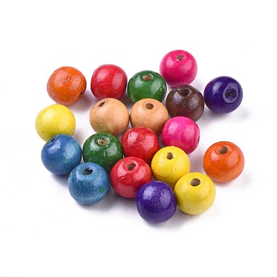 Dyed Natural Wood Beads WOOD-Q006-20mm-M-LF-1