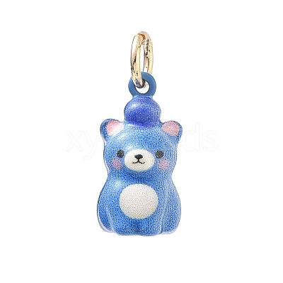 Brass Enamel Pendants LS-KK-CBAE20A-01F-G-1