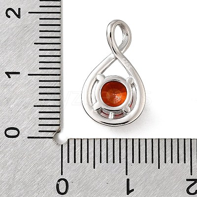 925 Sterling Silver Pave Cubic Zirconia Pendants STER-V001-03P-01-1