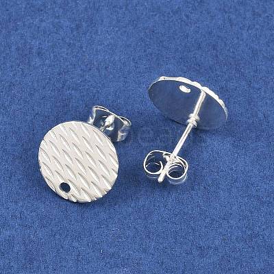 304 Stainless Steel Ear Stud Findings STAS-O119-16C-S-1