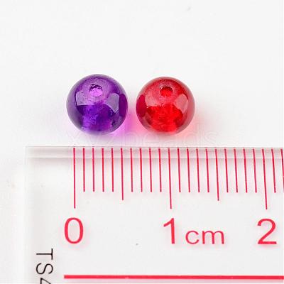 Mixed Crackle Glass Beads X-CCG-Q001-6mm-M-1
