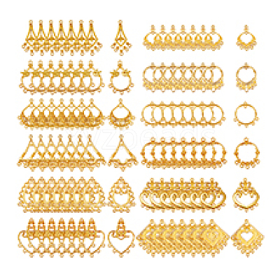 96Pcs 12 Styles Alloy Chandelier Component Links FIND-PH0026-57-1