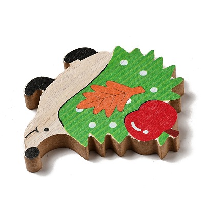 Autumn Single Face Printed Wood Cabochons WOOD-I010-01H-1