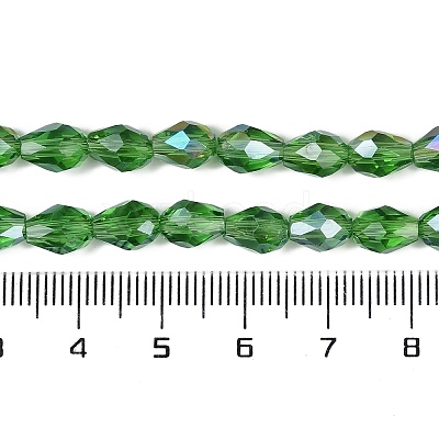 Transparent Electroplate Glass Beads Strands EGLA-N013-T6mm-B14-1