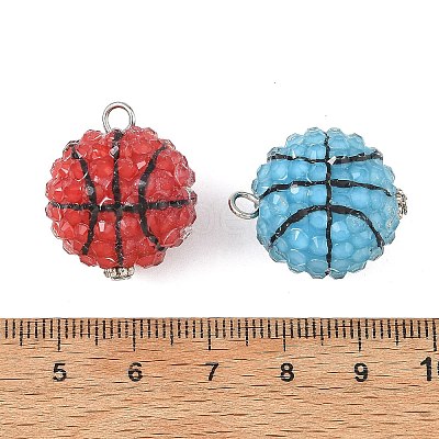 Opaque Alloy Acrylic Pendants PALLOY-JF06019-1