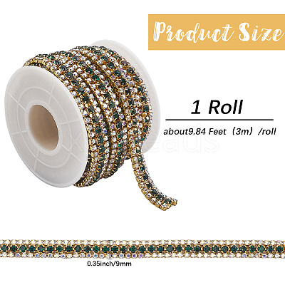 Iron Rhinestone Cup Chains CH-WH20001-02B-1