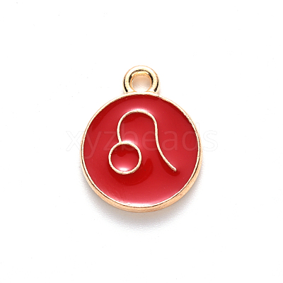 Alloy Enamel Pendants X-ENAM-S124-01A-07G-1