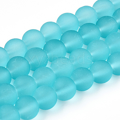 Baking Paint Transparent Glass Bead Strands X-GLAA-S031-6mm-18-1